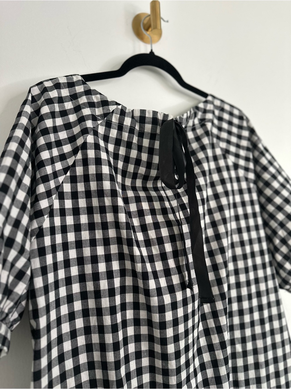 Black & White Gingham Cotton Maxi Dress Cottageco… - image 9